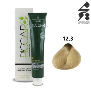 رنگ مو پیکارو شماره 12.3 حجم 120 میلی لیتر رنگ بلوند پلاتینه طلایی