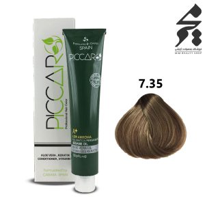 رنگ مو پیکارو شماره 7.35 حجم 120 میلی لیتر رنگ بلوند تنباکویی
