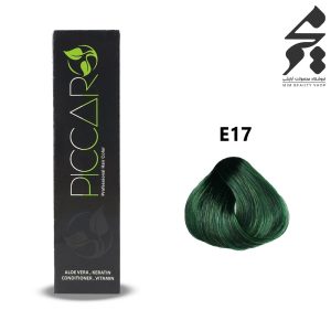 رنگ مو پیکارو شماره E17 حجم 120 میلی لیتر رنگ واریاسیون سبز