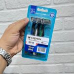 تیغ ژیلت 3 عددی کرون 6 لبه crown