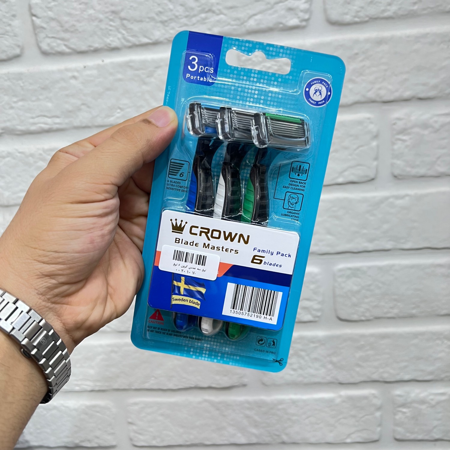 3-6-crown-1 تیغ ژیلت 3 عددی کرون 6 لبه crown