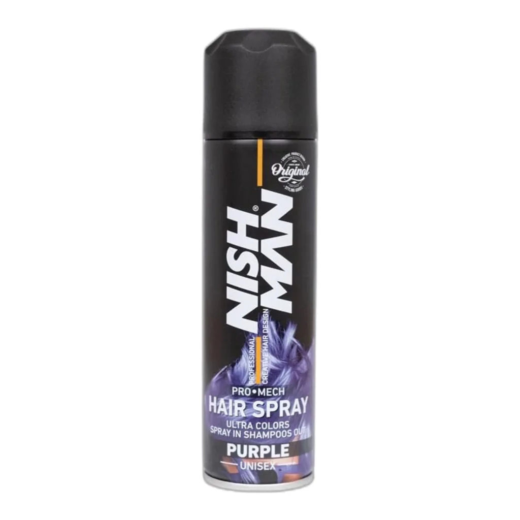 اسپری رنگ موقت موی نیشمن NlSH MAN مدل purple