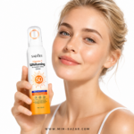 اسپری ضد آفتاب ویتامین C سادور SPF50 مناسب محافظت از پوست در برابر اشعه UVA و UVB با خاصیت روشن کنندگی و آبرسانی پوست